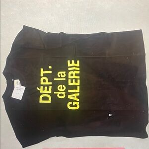 Gallery Dept Black Tee with Yellow Print
